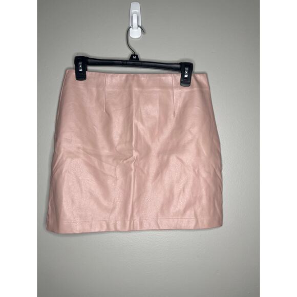 Lulus Black Label Bubblegum Pink Aesthetic FairyCore Mini Faux Leather Skirt M - Picture 2 of 4